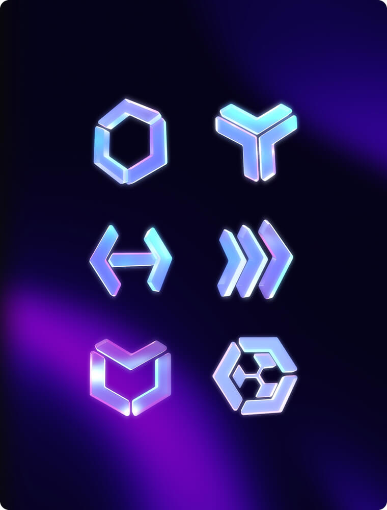 BCB Group — three-dimensional brand icons