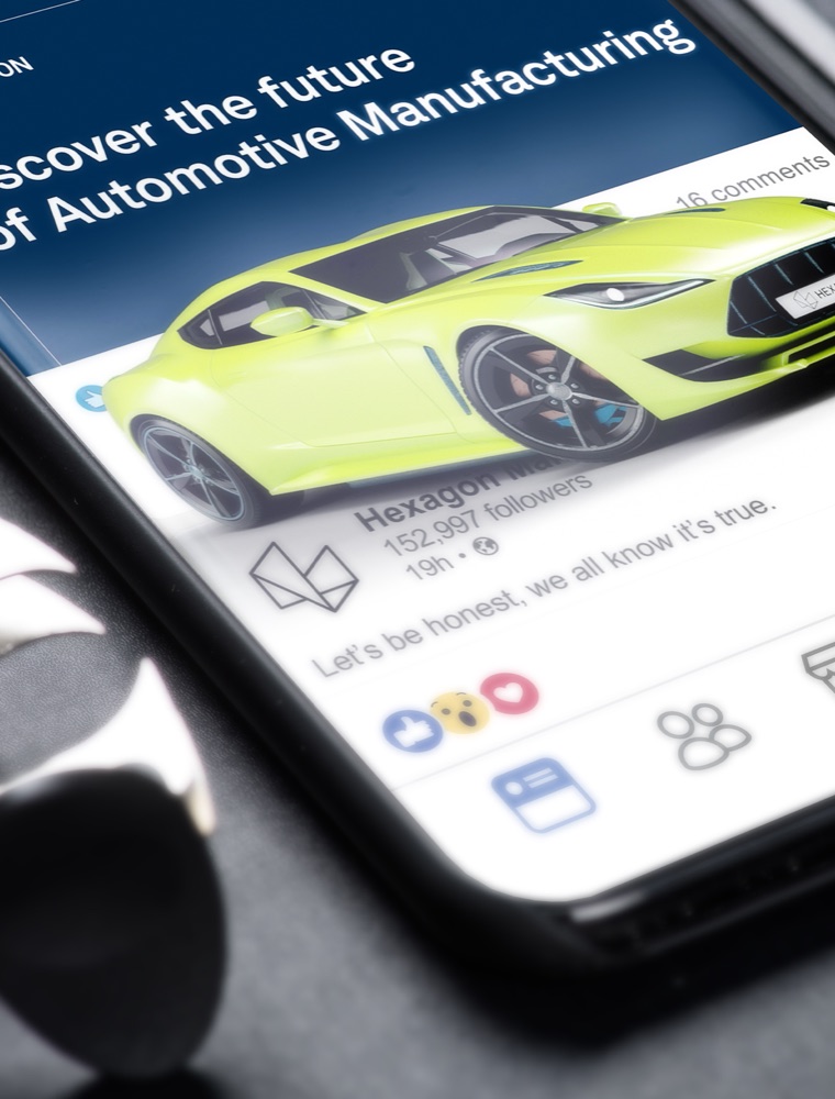 Hexagon — automotive manufacturing mobile campaign