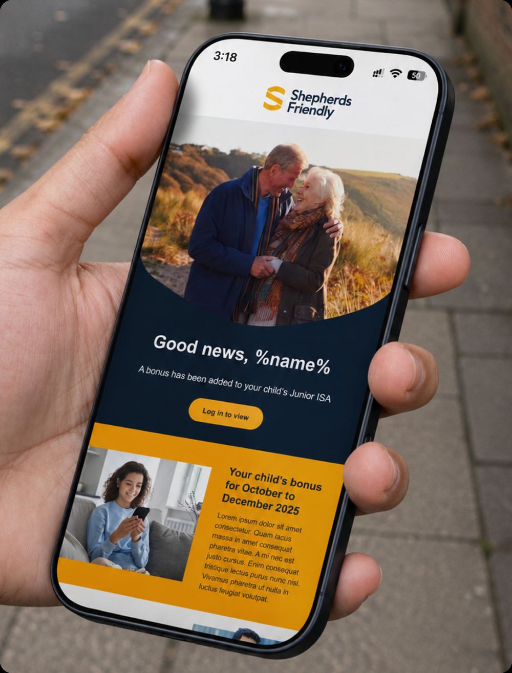 Shepherds Friendly — member mobile experience