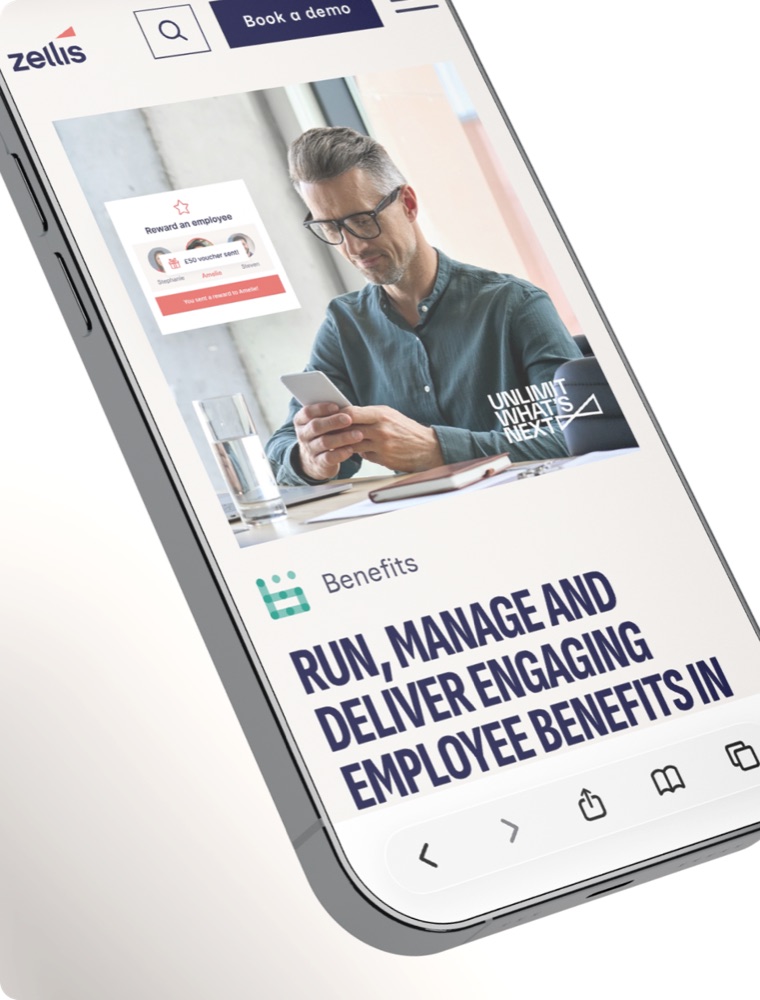 Zellis — employee benefits mobile website